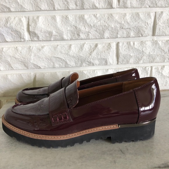 franco sarto burgundy loafers